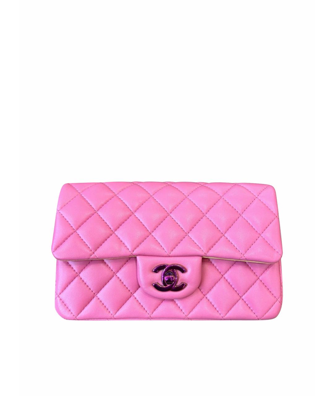 CHANEL Розовая кожаная сумка через плечо, фото 1