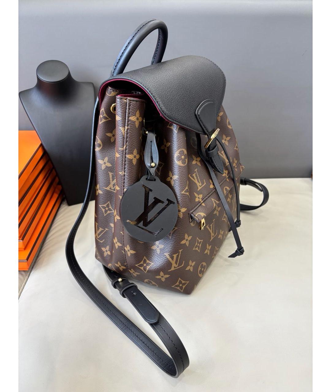 LOUIS VUITTON Черный рюкзак из канвы, фото 3