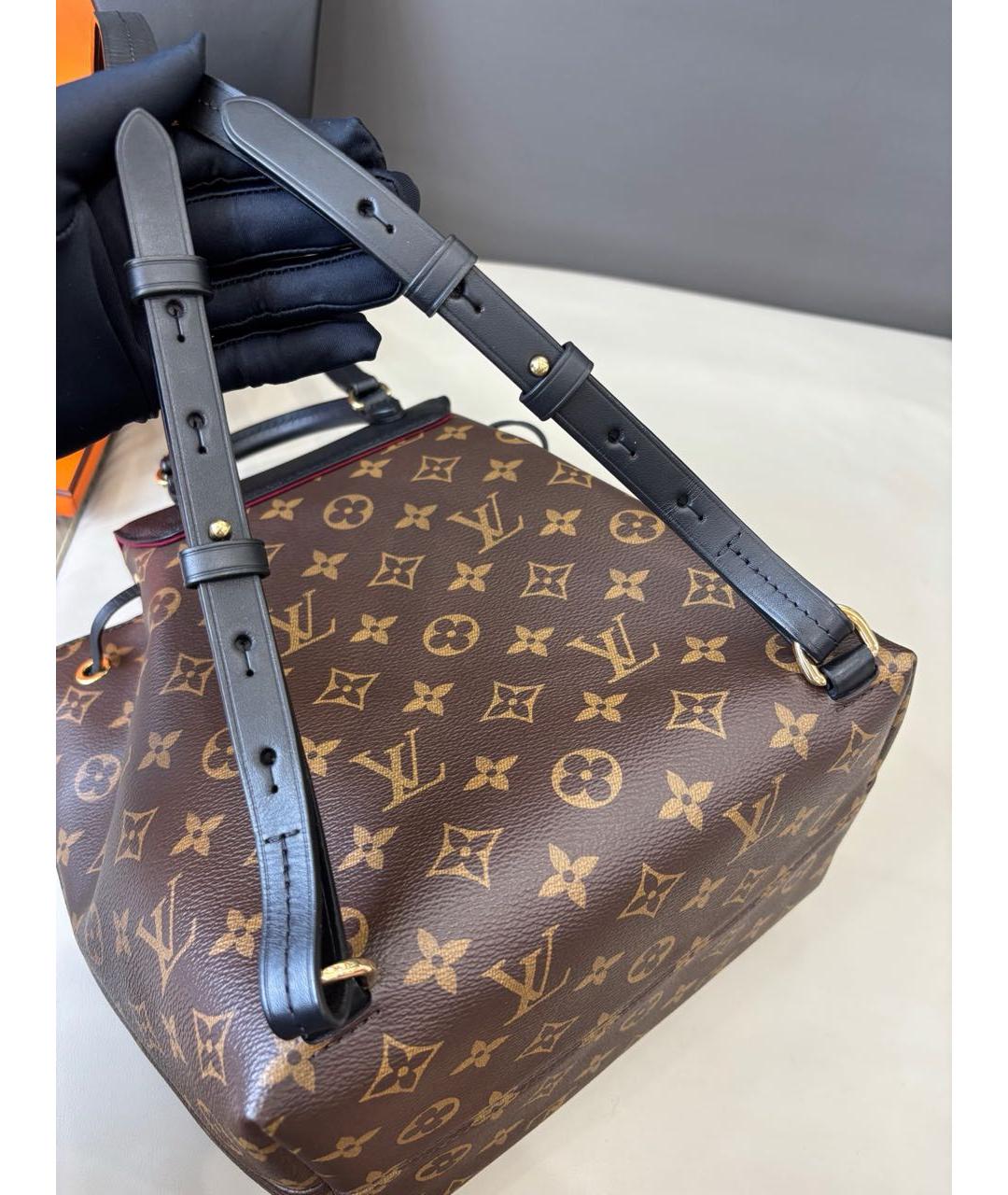LOUIS VUITTON Черный рюкзак из канвы, фото 7