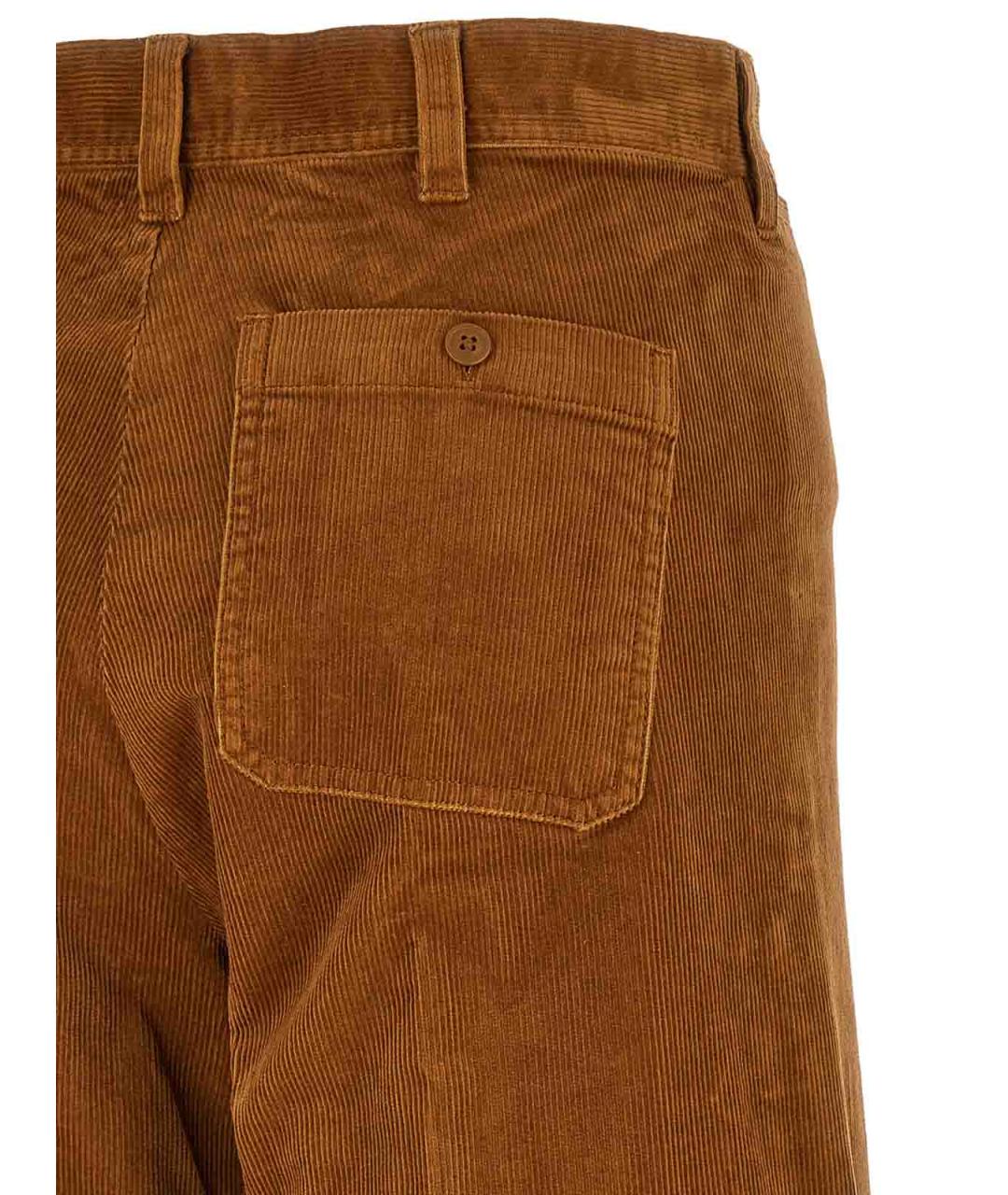 POLO RALPH LAUREN Коричневые хлопковые брюки широкие, фото 4