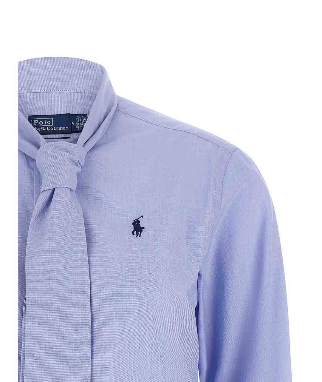 POLO RALPH LAUREN Голубая хлопковая рубашка, фото 3