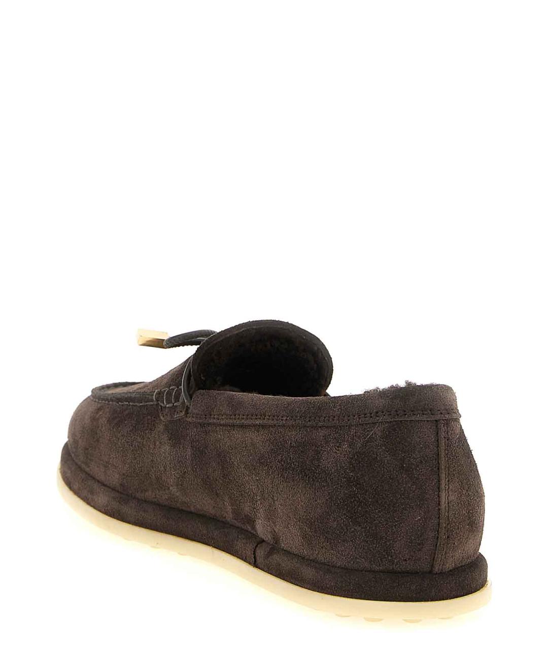 TOD'S Коричневые замшевые лоферы, фото 3