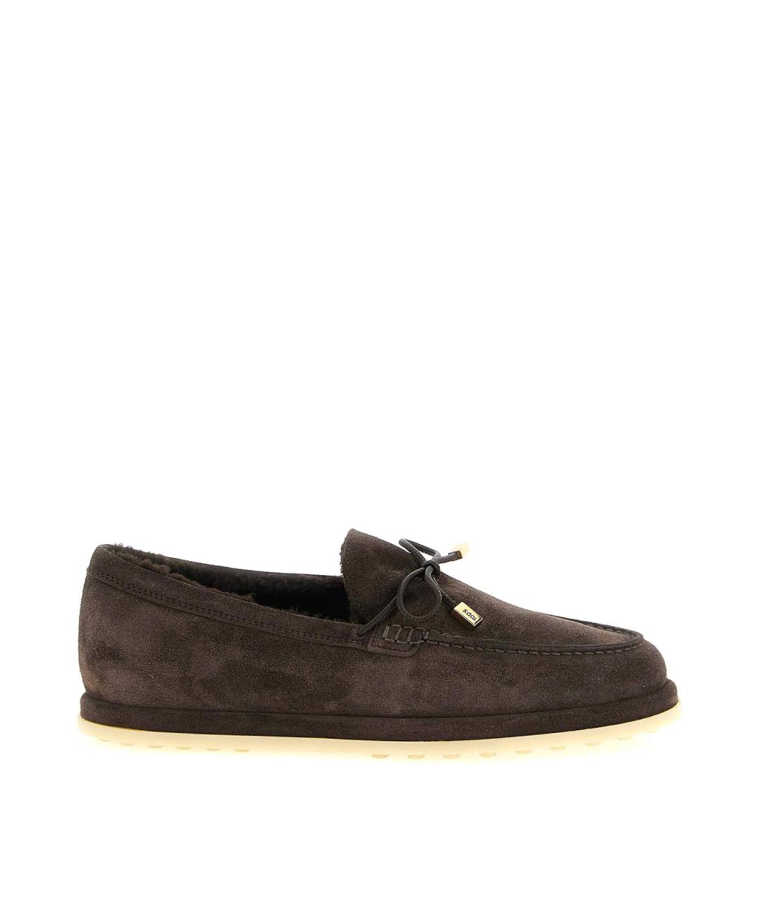 TOD'S Коричневые замшевые лоферы, фото 1