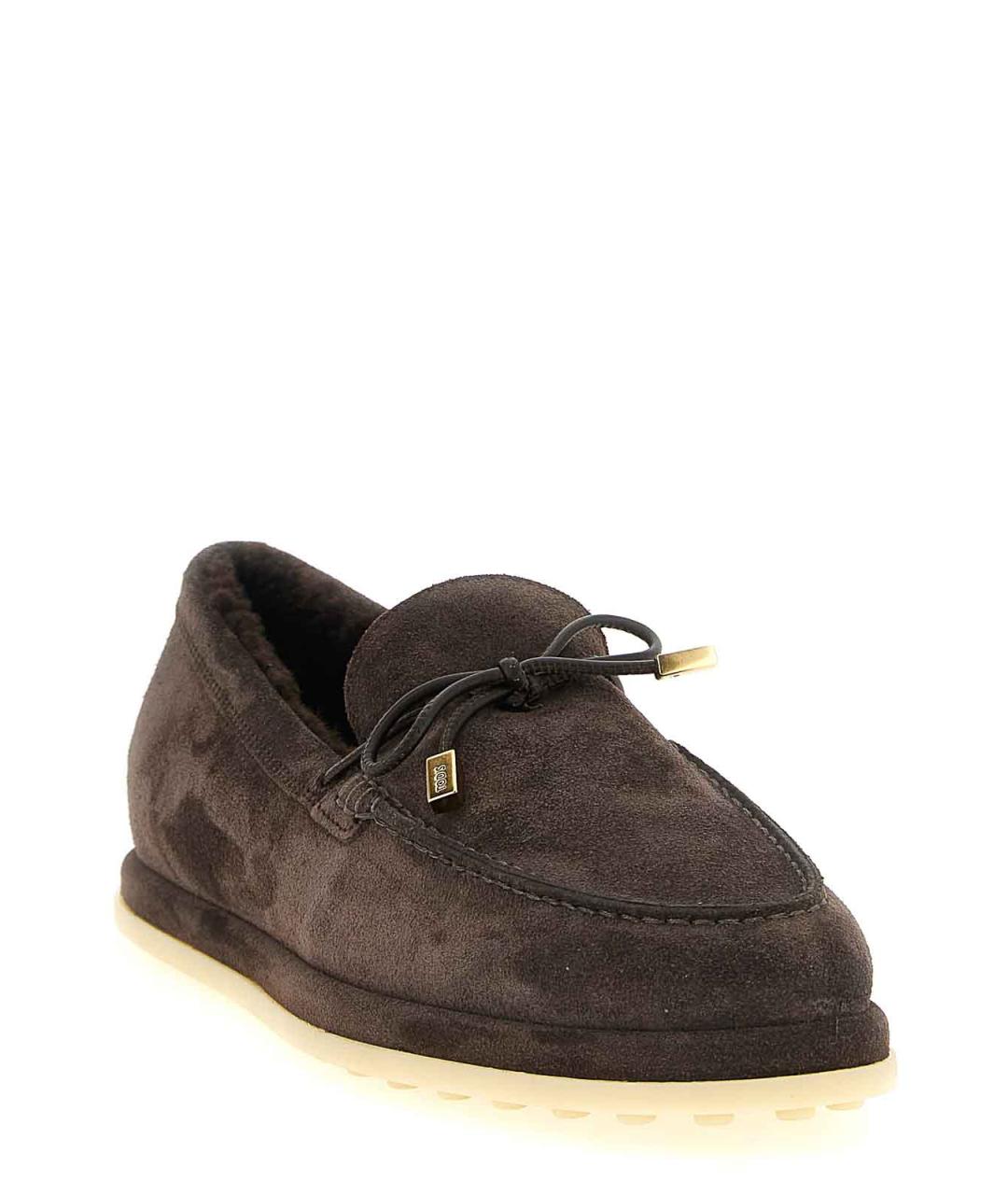 TOD'S Коричневые замшевые лоферы, фото 2