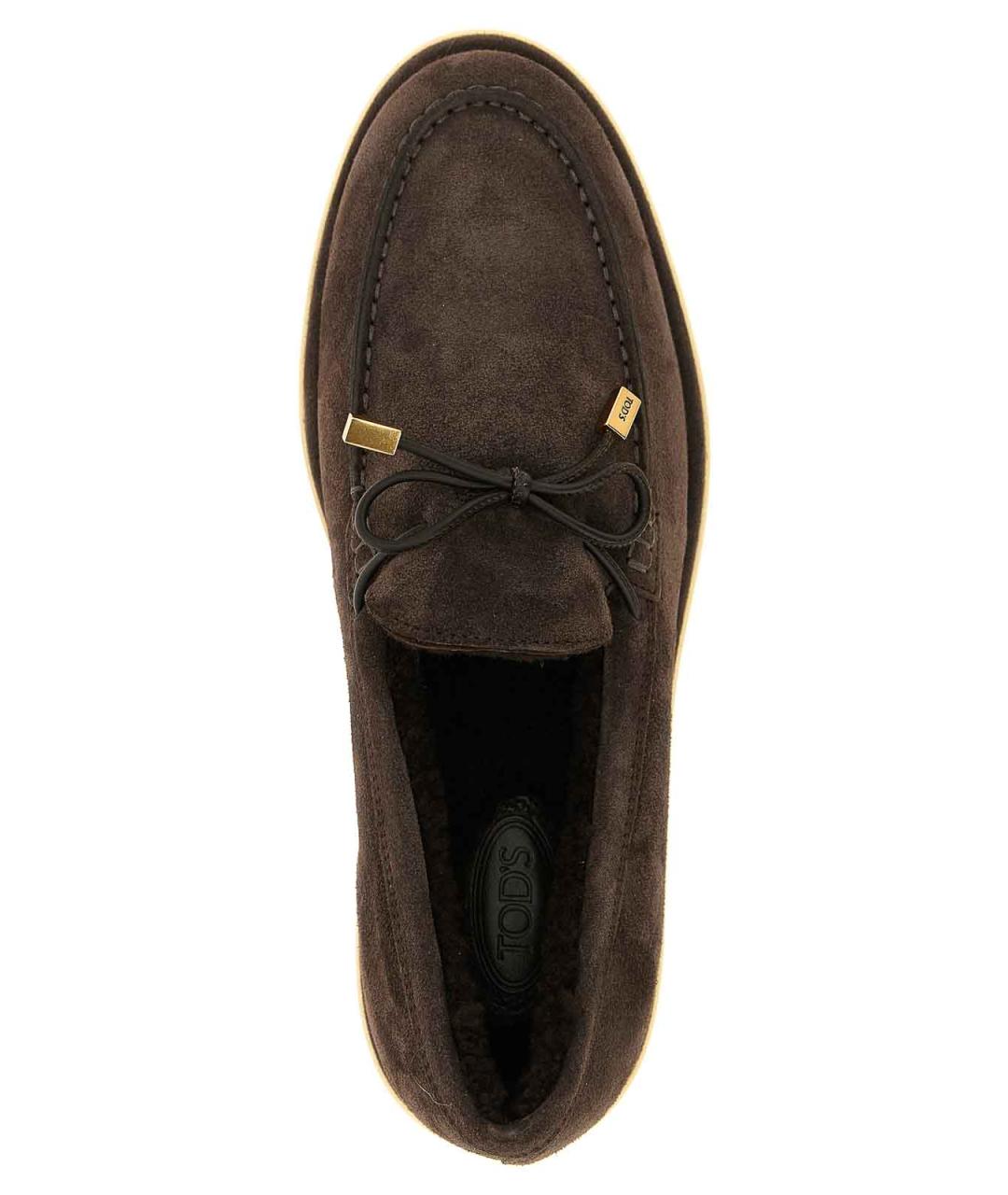 TOD'S Коричневые замшевые лоферы, фото 4