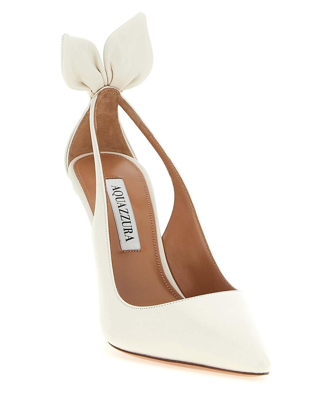 AQUAZZURA Белые кожаные туфли, фото 2