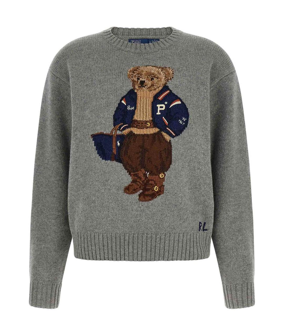POLO RALPH LAUREN Серый кашемировый джемпер / свитер, фото 1