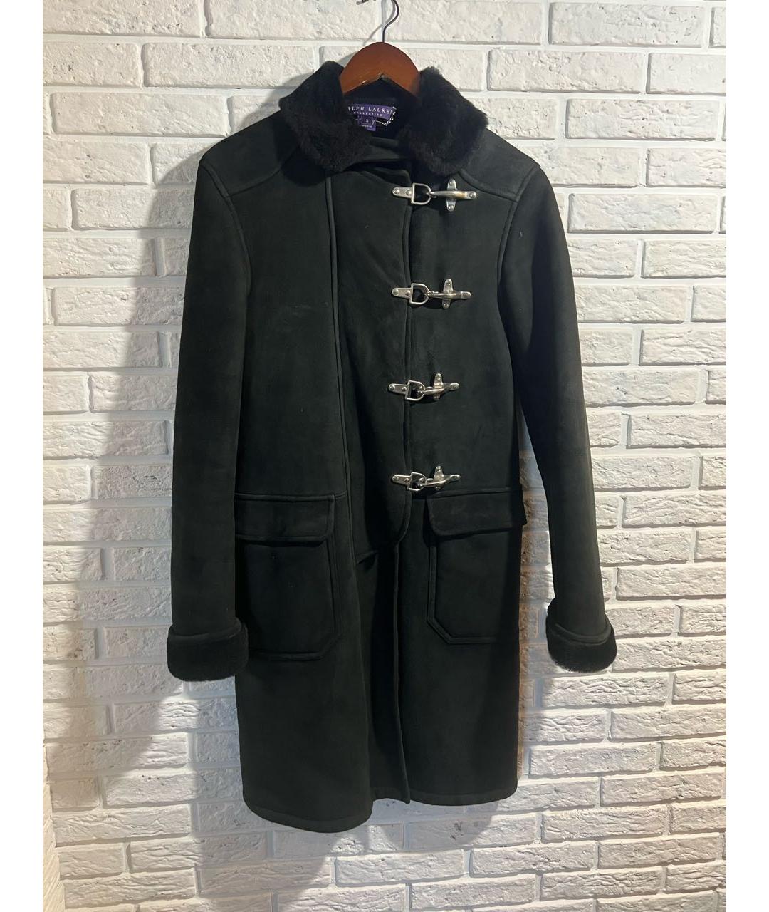 RALPH LAUREN PURPLE LABEL Черная меховая дубленка, фото 8