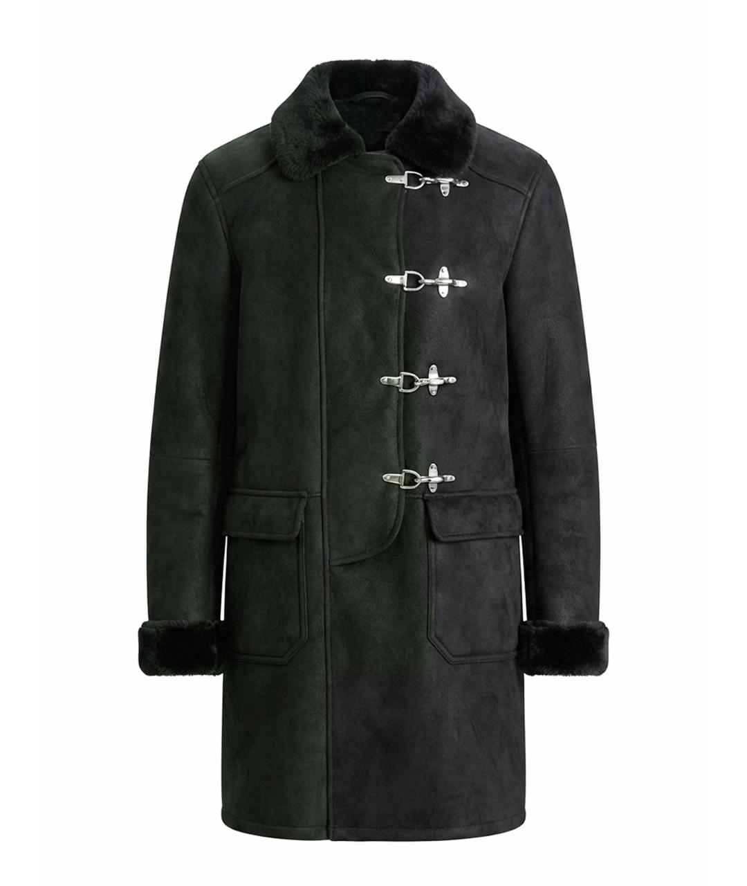 RALPH LAUREN PURPLE LABEL Черная меховая дубленка, фото 1