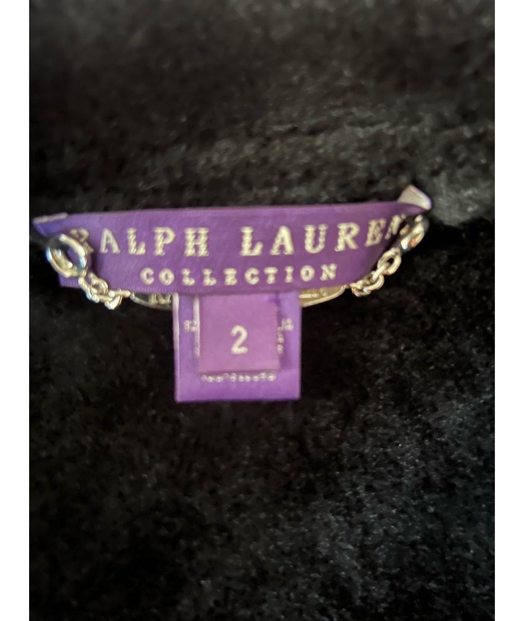 RALPH LAUREN PURPLE LABEL Черная меховая дубленка, фото 4
