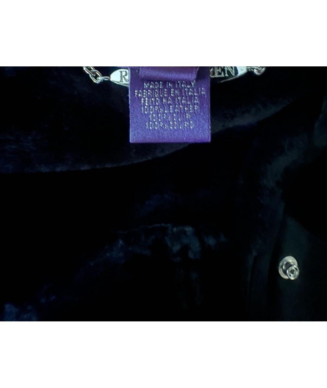 RALPH LAUREN PURPLE LABEL Черная меховая дубленка, фото 6