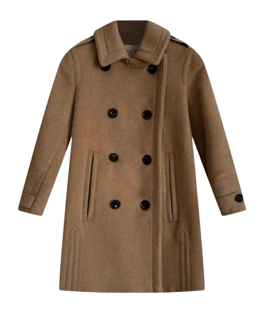BURBERRY Бежевое шерстяное пальто, фото 1