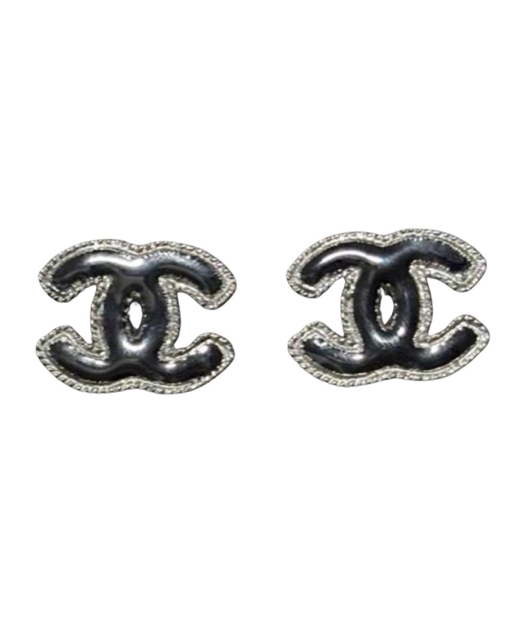 CHANEL Черные серьги, фото 1