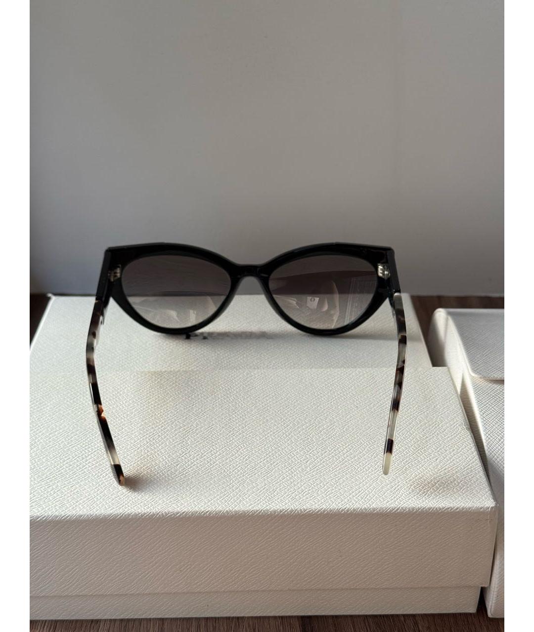 PRADA Черные пластиковые солнцезащитные очки, фото 5