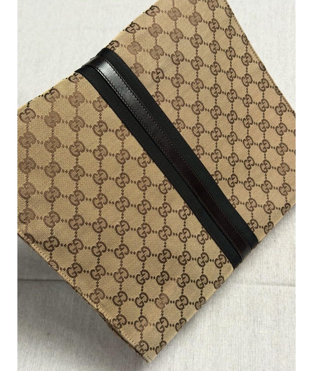 GUCCI Бежевая тканевая сумка через плечо, фото 2