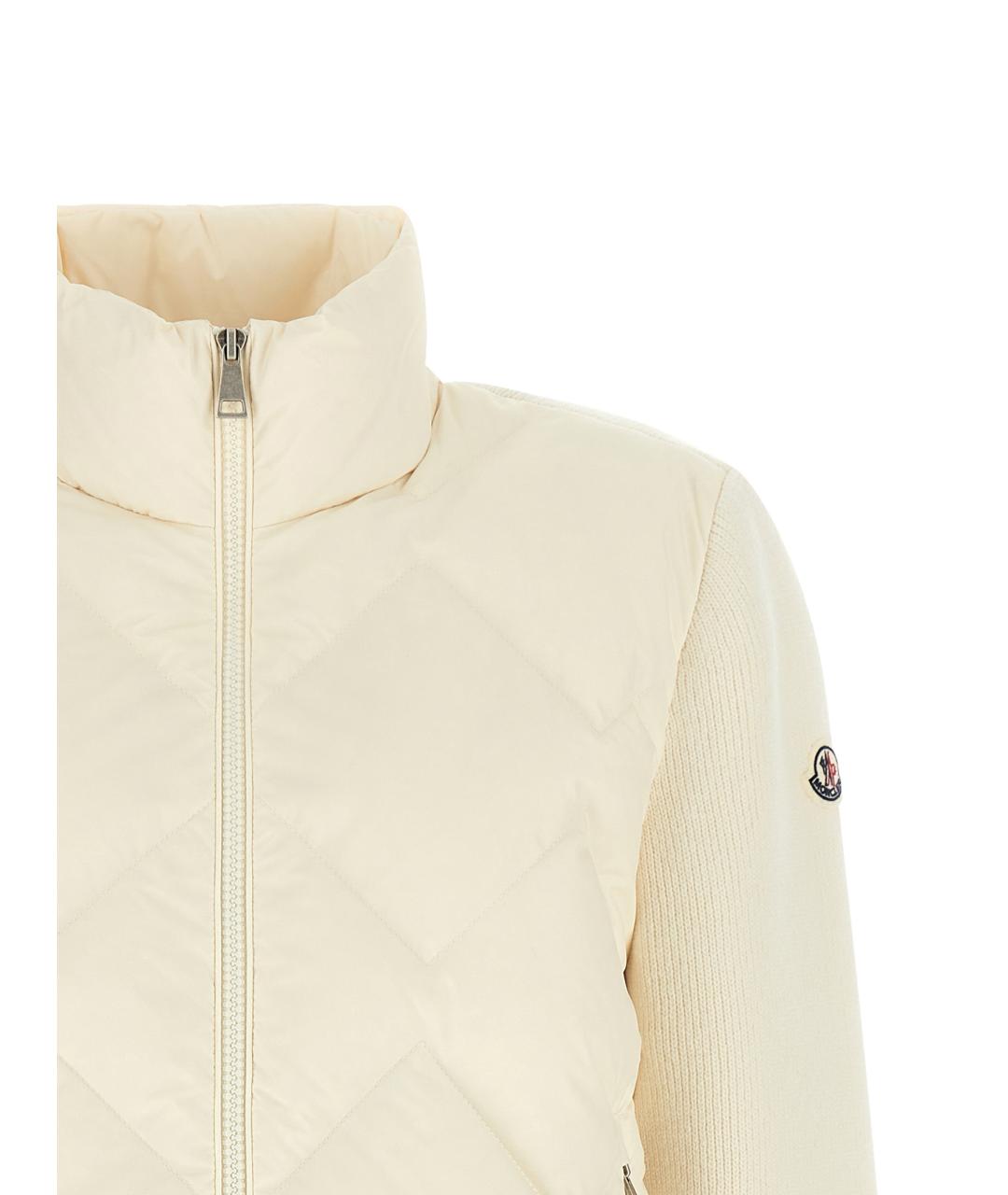 MONCLER Белый полиэстеровый кардиган, фото 3