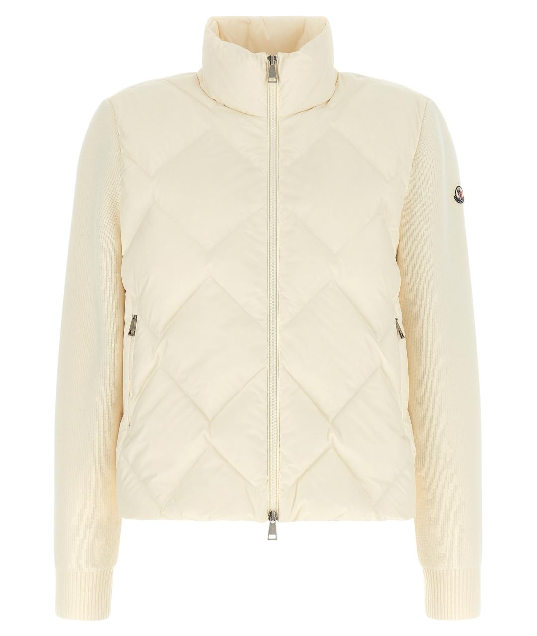 MONCLER Белый полиэстеровый кардиган, фото 1