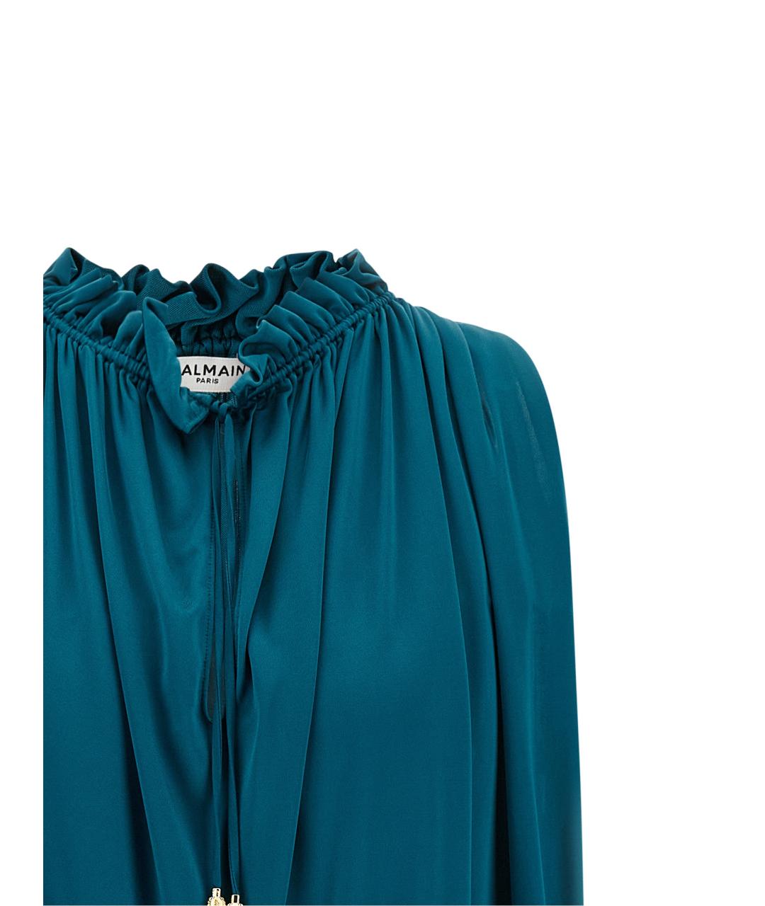 BALMAIN Синяя вискозная блузы, фото 3