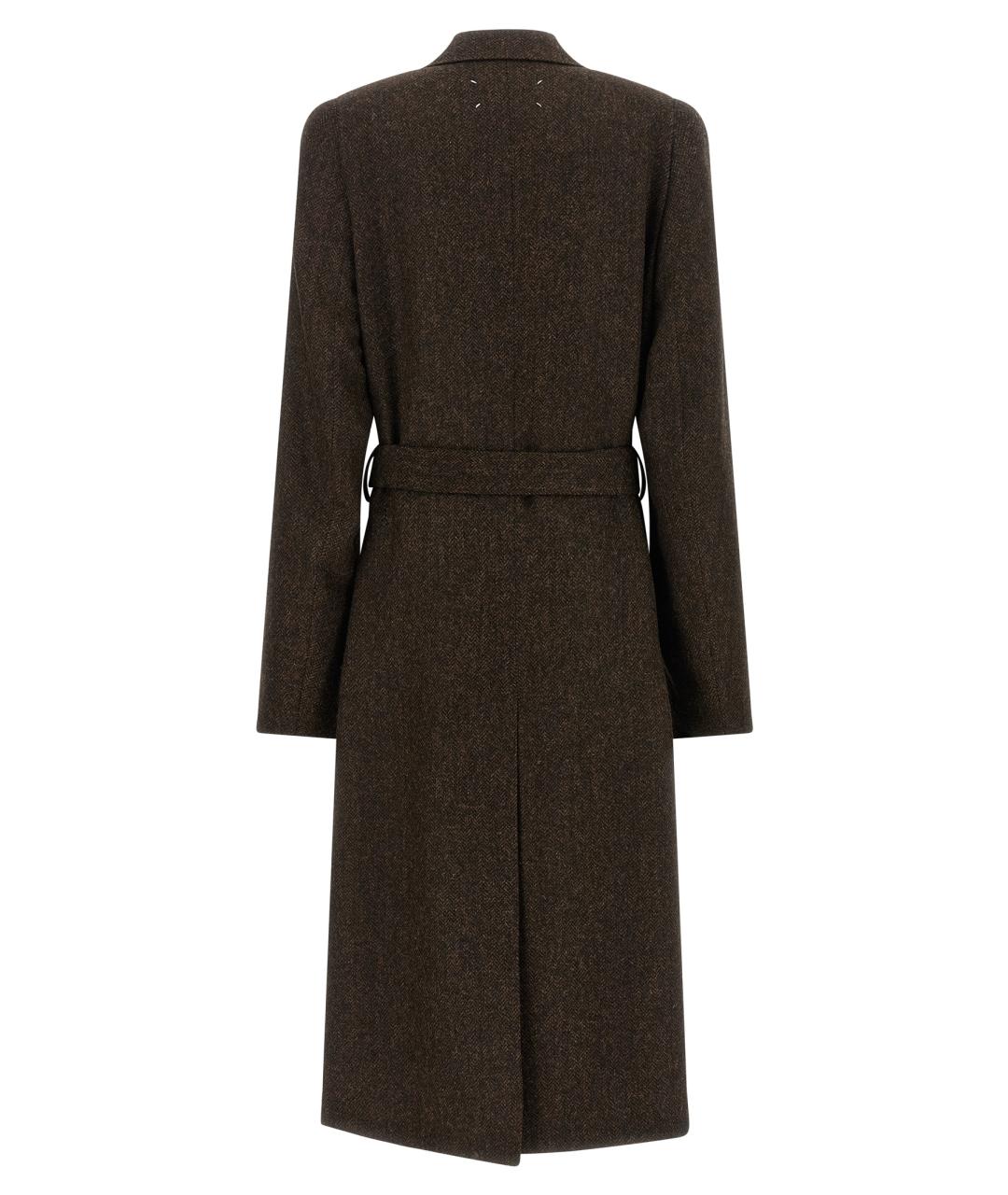 MAISON MARGIELA Коричневое шерстяное пальто, фото 2