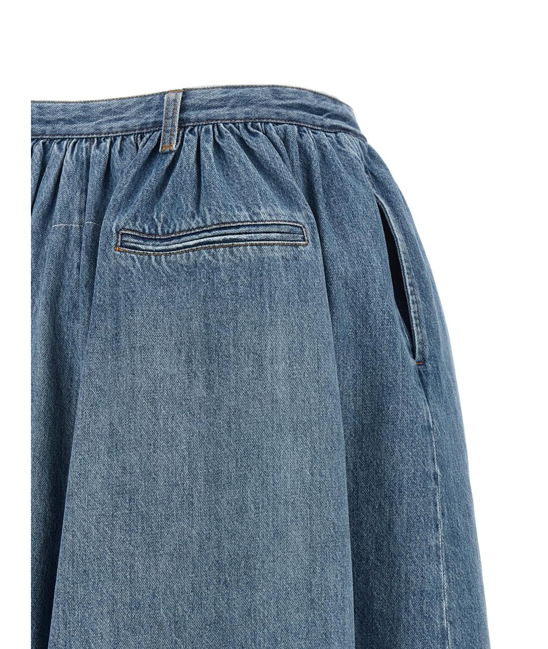 MM6 MAISON MARGIELA Синие хлопковые шорты, фото 4