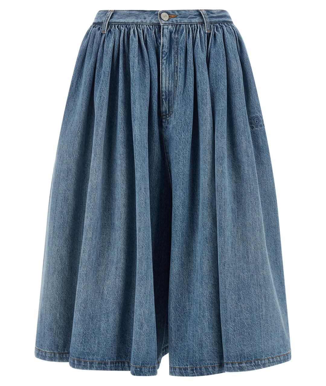 MM6 MAISON MARGIELA Синие хлопковые шорты, фото 1