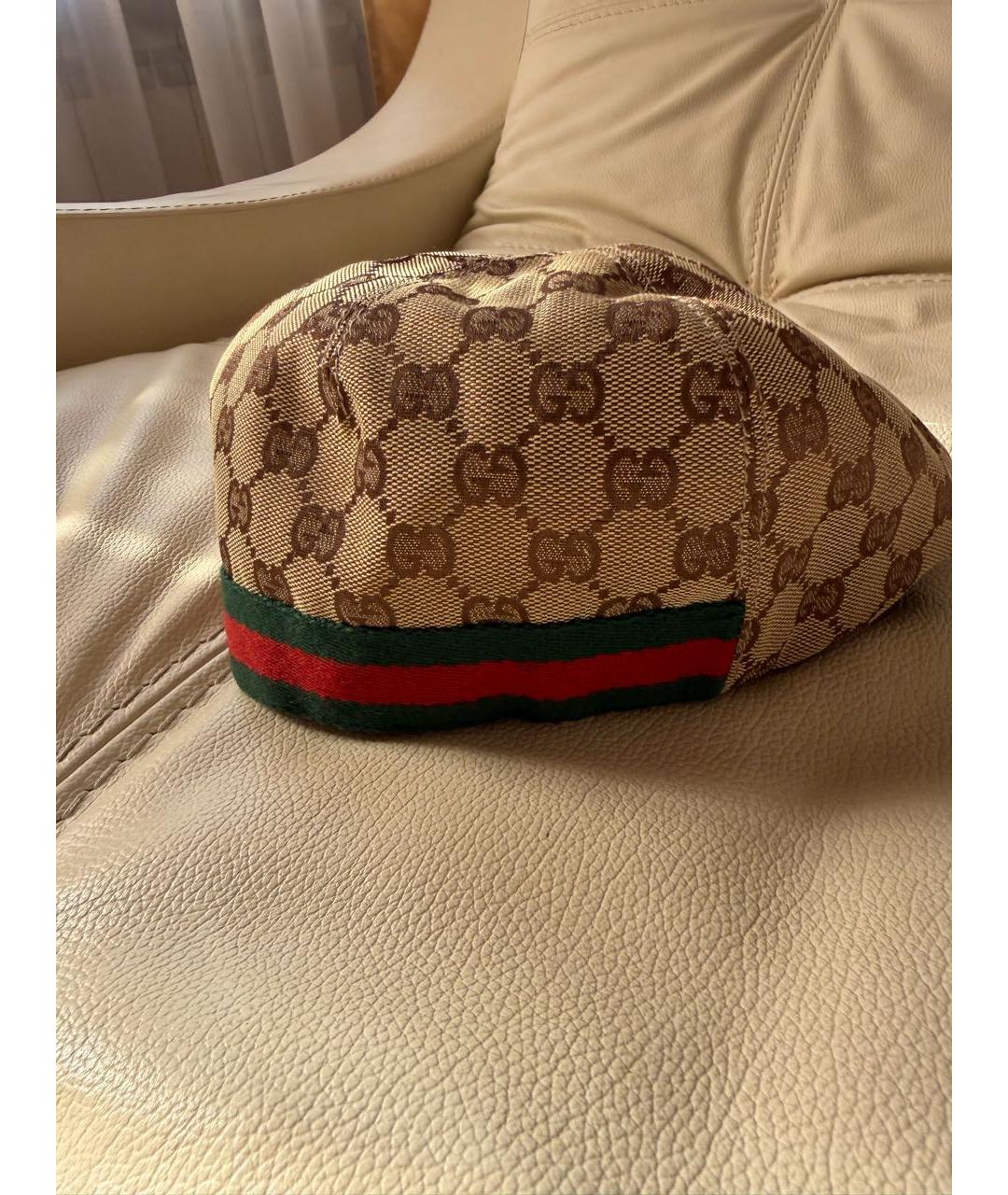 GUCCI Бежевая кепка, фото 3