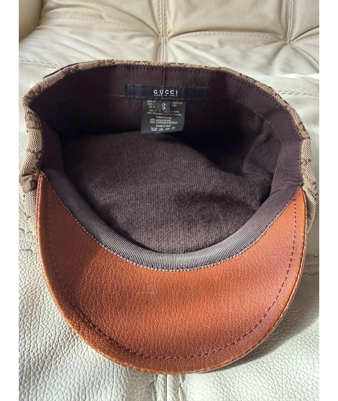 GUCCI Бежевая кепка, фото 4