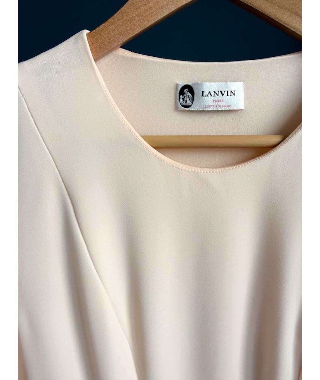 LANVIN Бежевое повседневное платье, фото 4