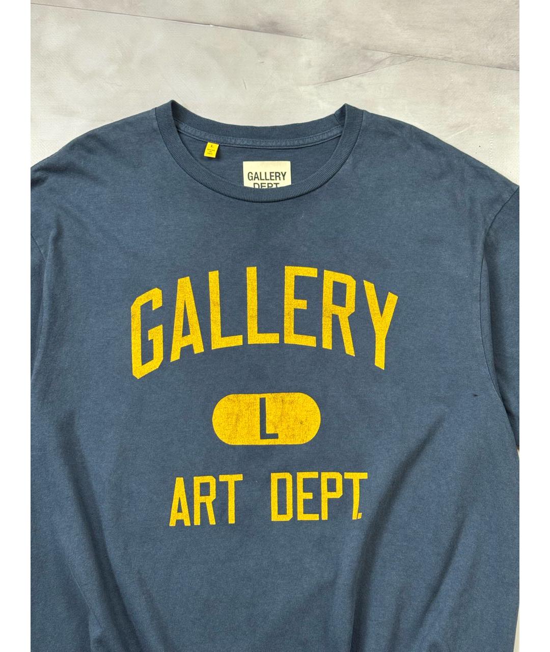 Gallery Dept Темно-синяя хлопковая футболка, фото 2