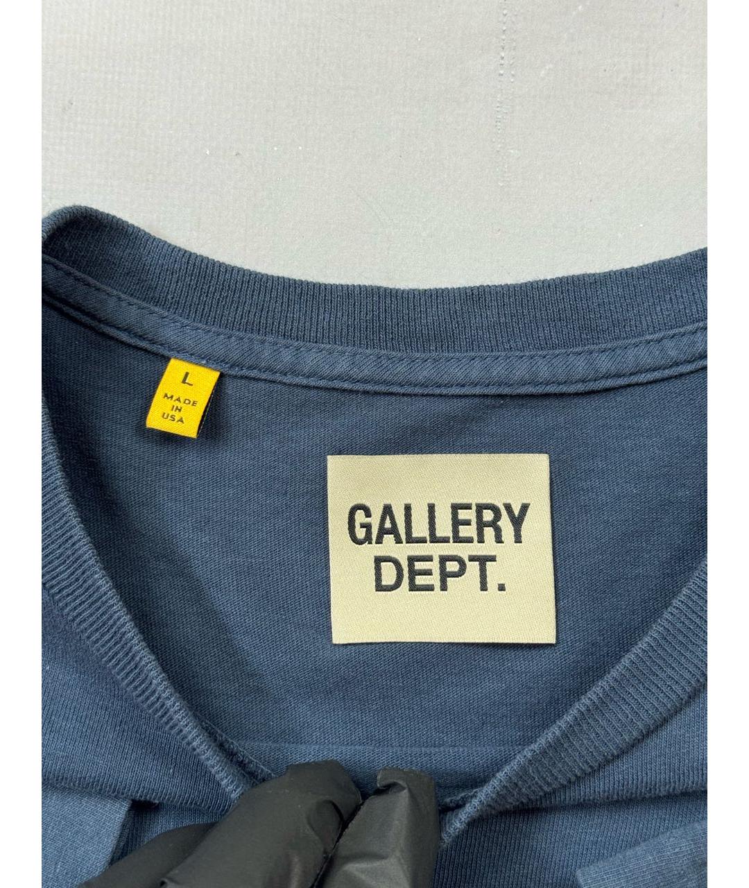 Gallery Dept Темно-синяя хлопковая футболка, фото 6