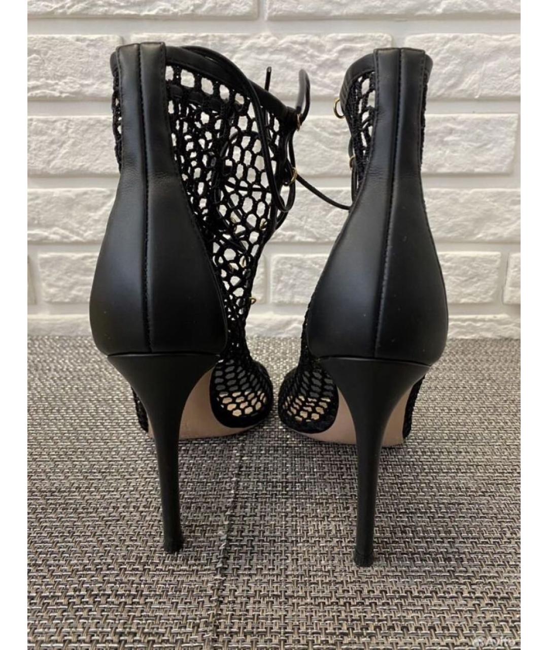 GIANVITO ROSSI Черные кожаные ботильоны, фото 3