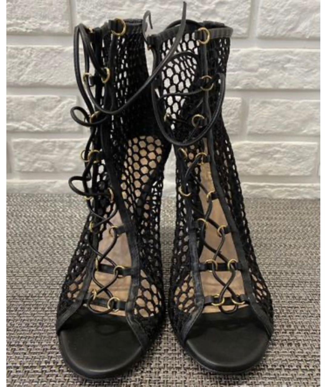 GIANVITO ROSSI Черные кожаные ботильоны, фото 2