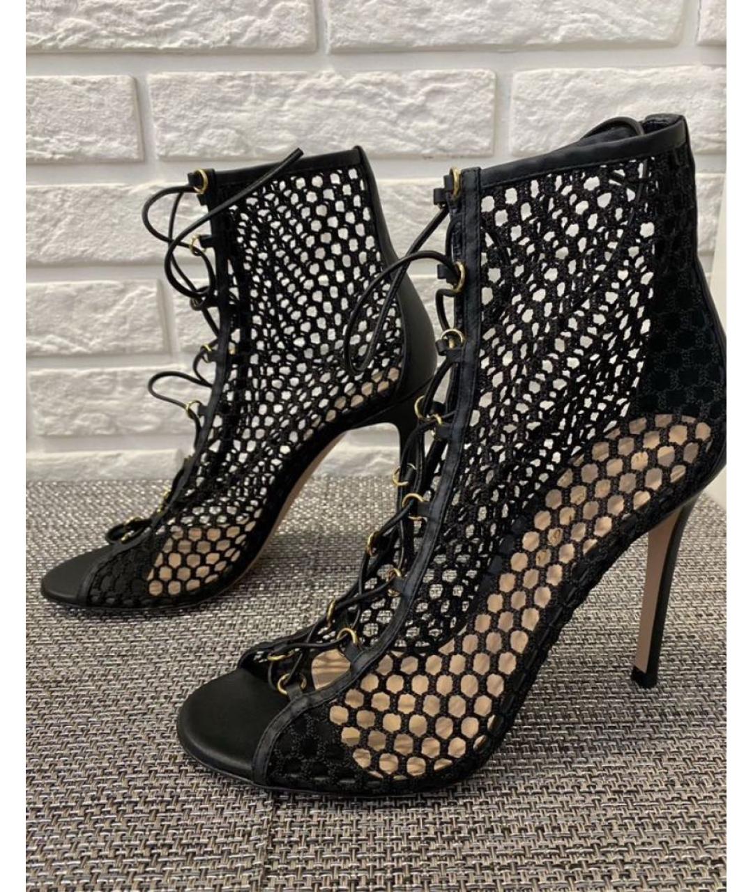 GIANVITO ROSSI Черные кожаные ботильоны, фото 7