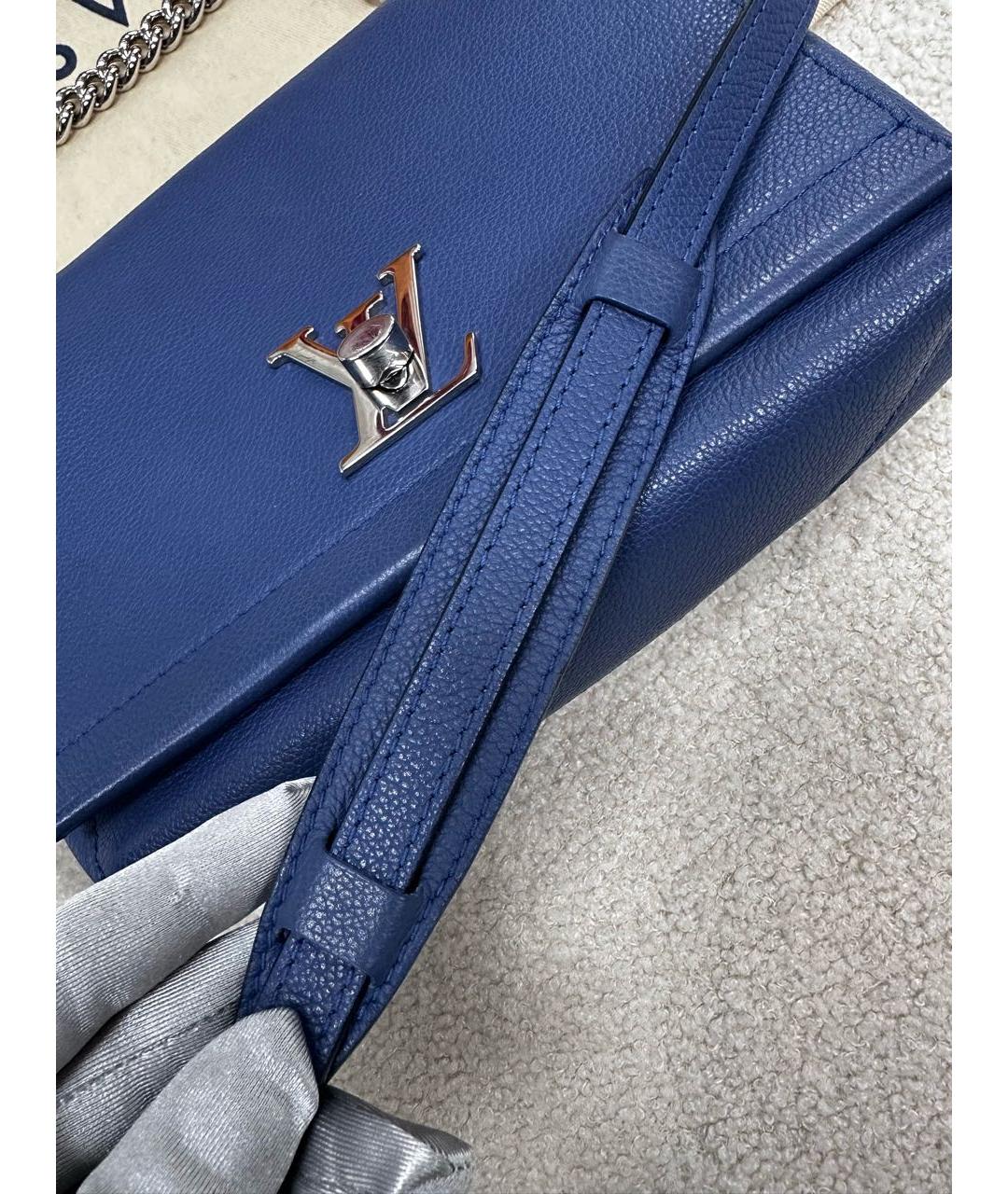 LOUIS VUITTON Синяя кожаная сумка через плечо, фото 8