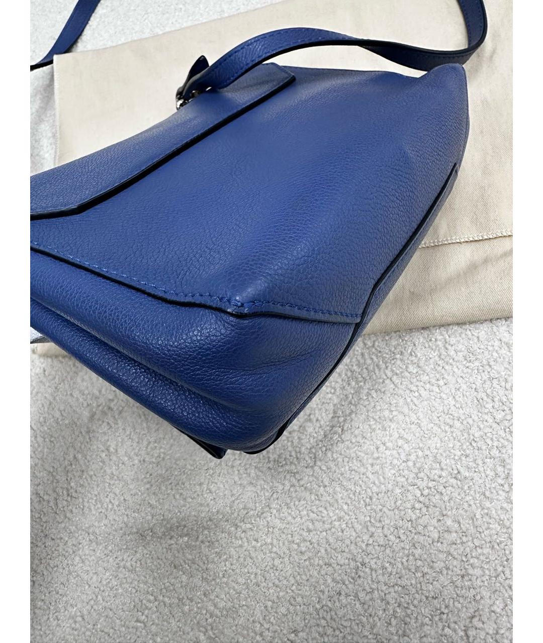 LOUIS VUITTON Синяя кожаная сумка через плечо, фото 7