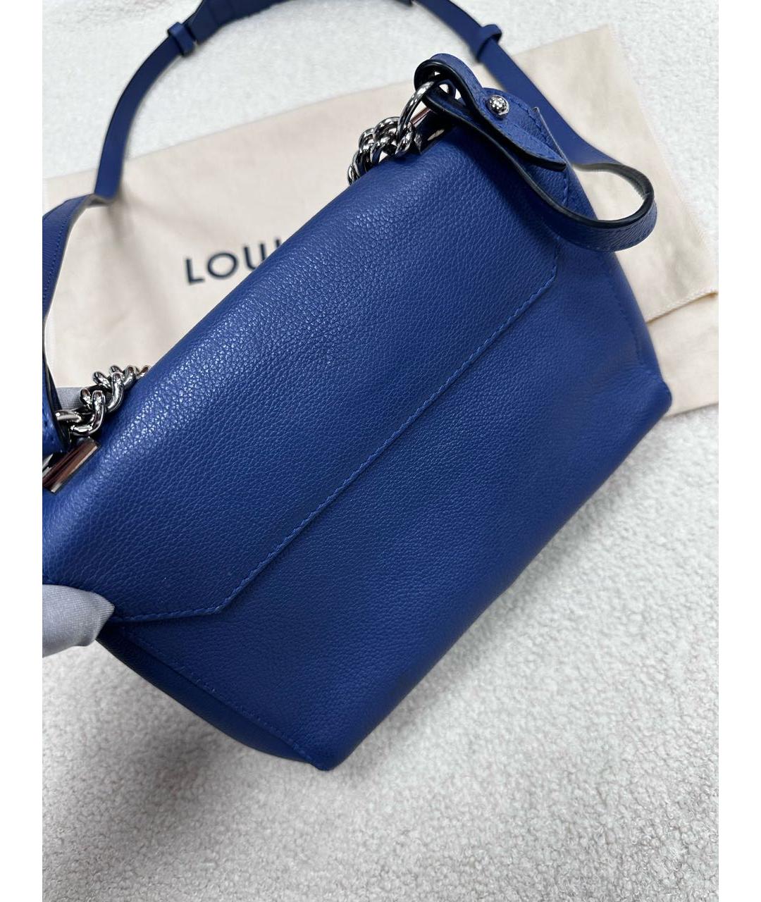 LOUIS VUITTON Синяя кожаная сумка через плечо, фото 3