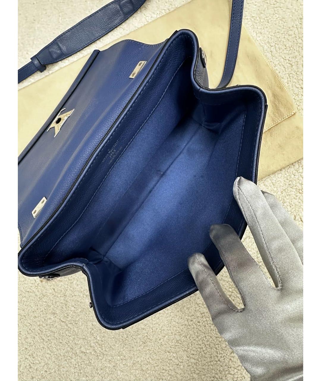 LOUIS VUITTON Синяя кожаная сумка через плечо, фото 4