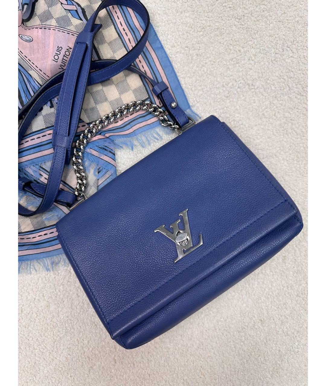 LOUIS VUITTON Синяя кожаная сумка через плечо, фото 2