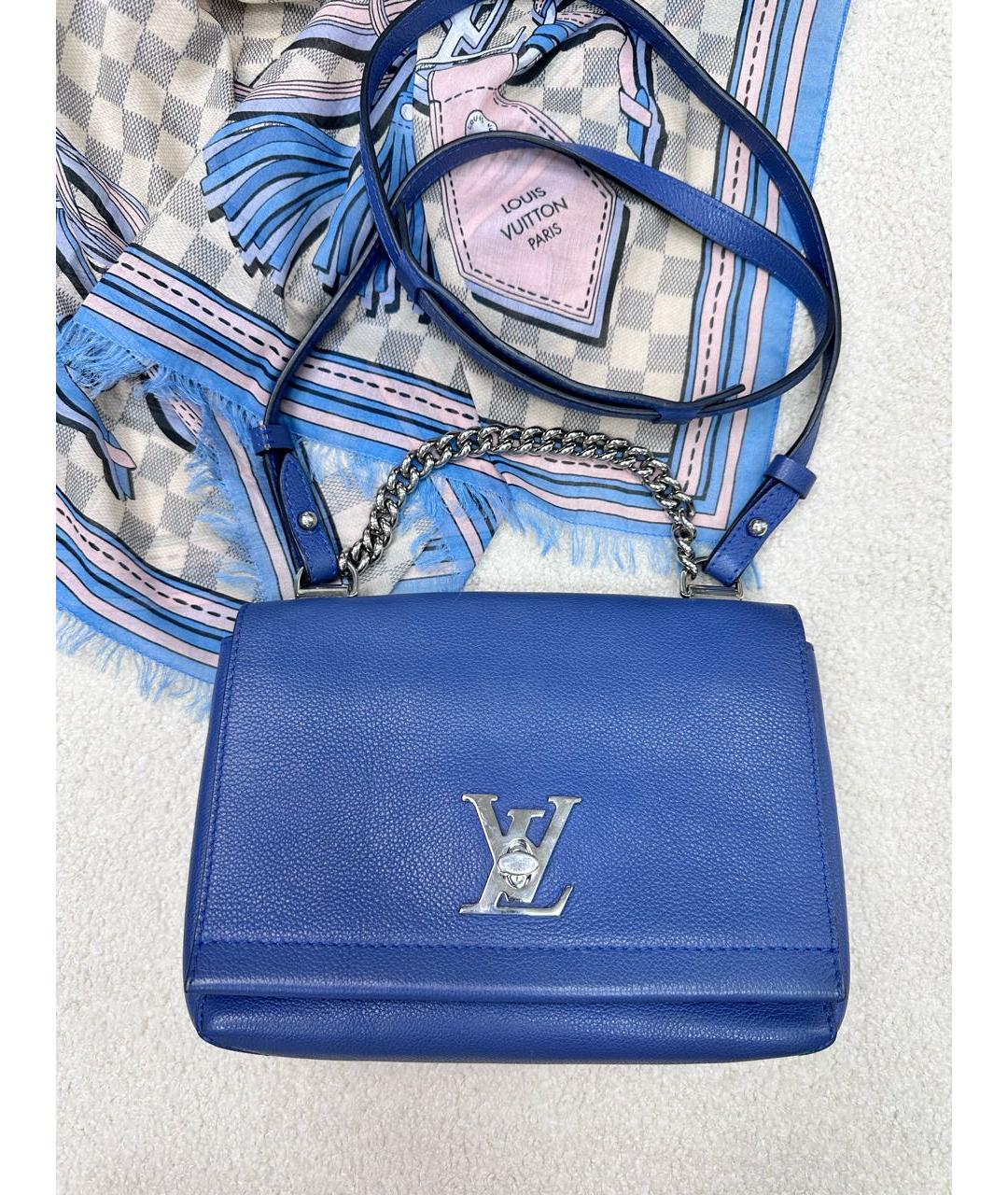 LOUIS VUITTON Синяя кожаная сумка через плечо, фото 9