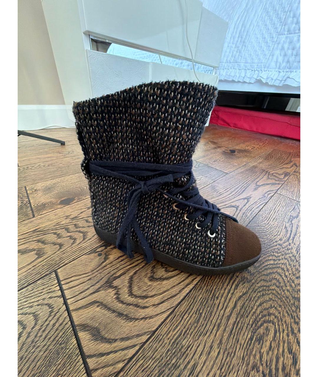 CHANEL Текстильные ботинки, фото 4
