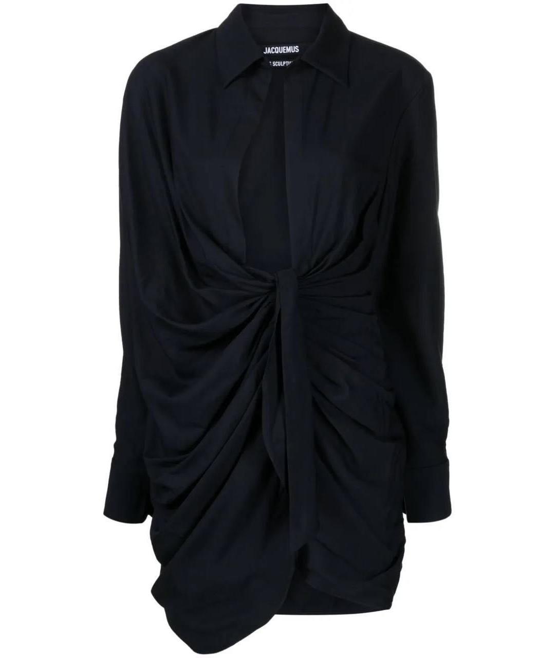 JACQUEMUS Черное вискозное платье, фото 1