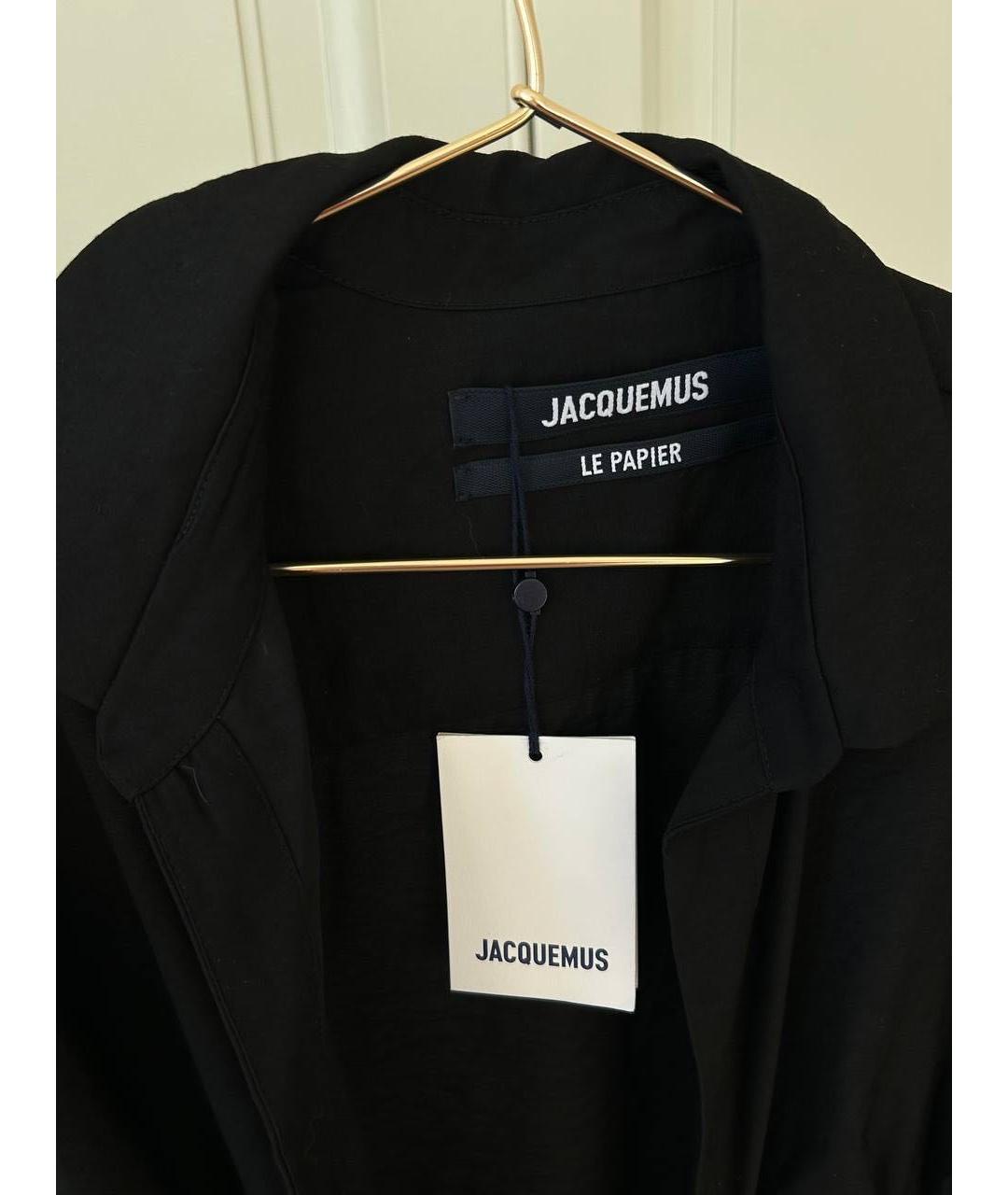 JACQUEMUS Черное вискозное платье, фото 4