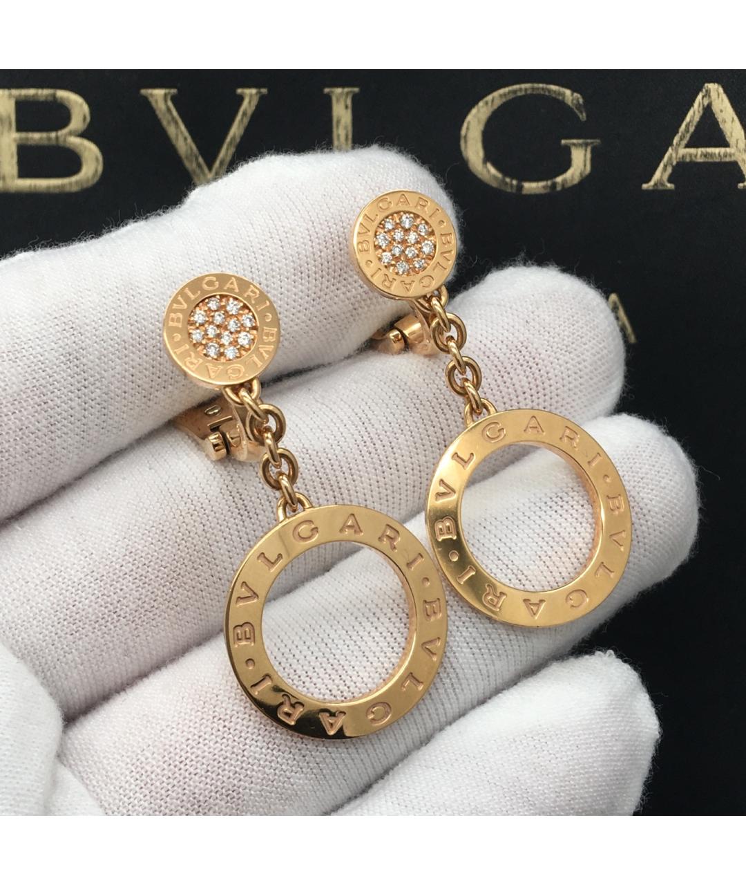 BVLGARI Золотые серьги из розового золота, фото 2