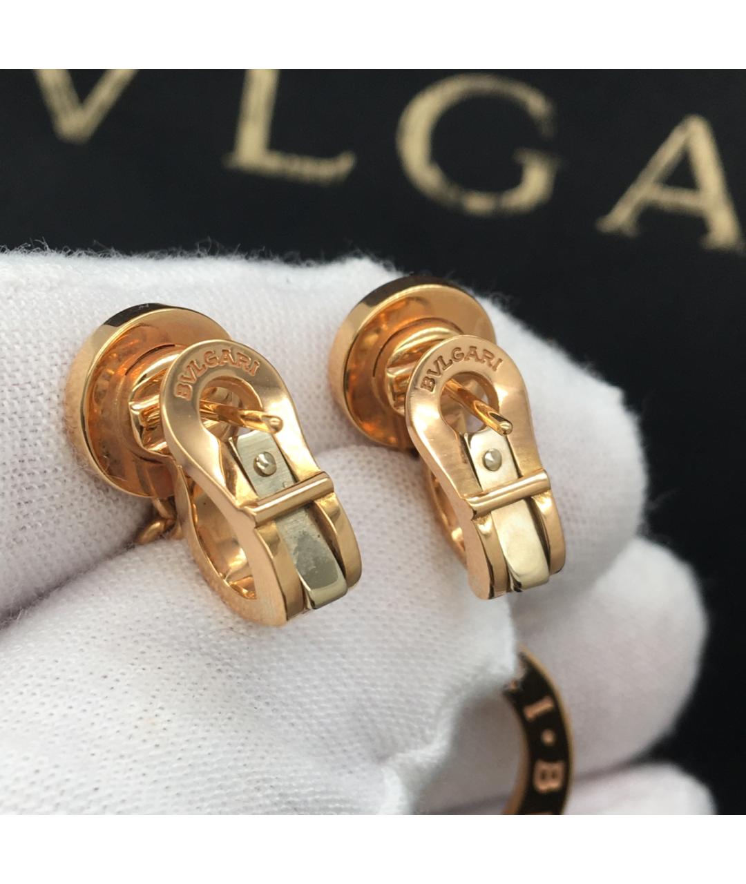 BVLGARI Золотые серьги из розового золота, фото 6
