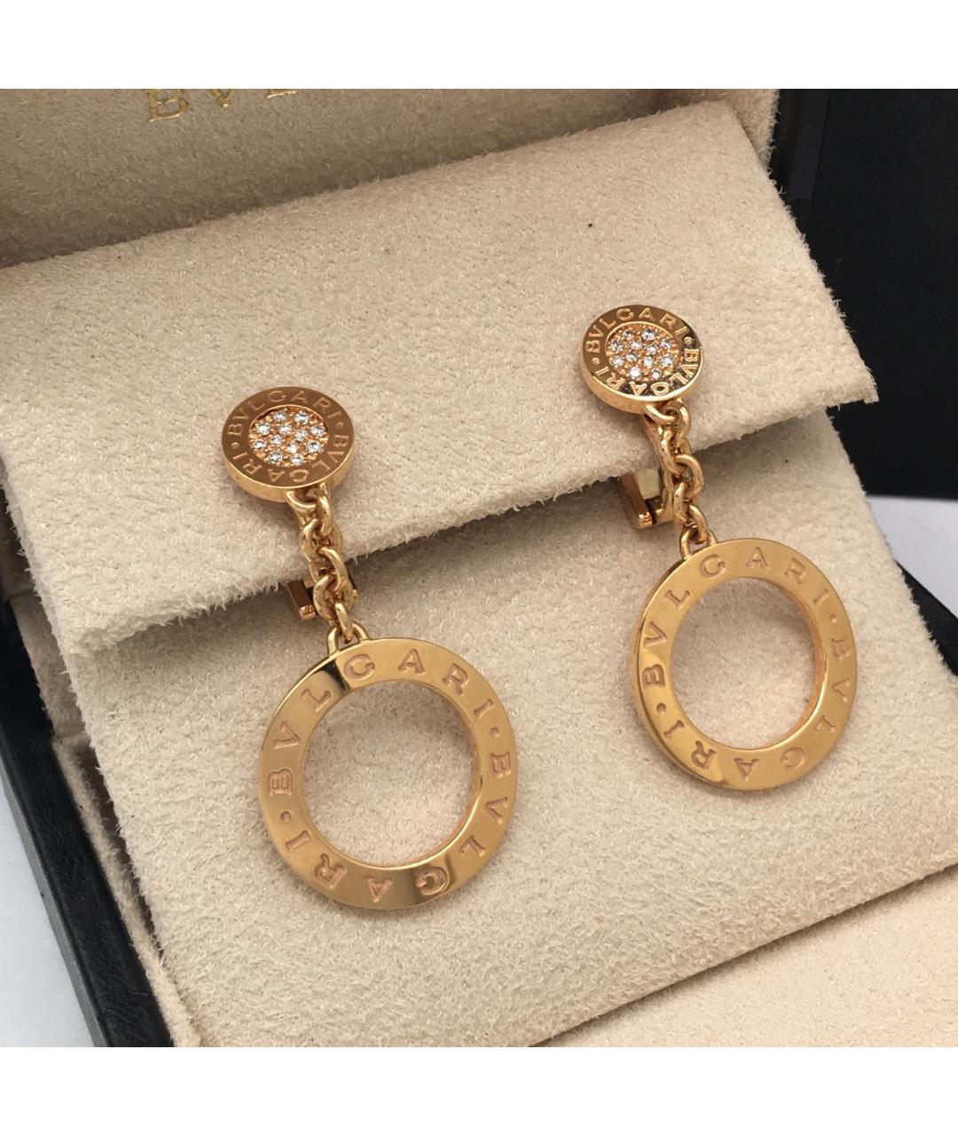 BVLGARI Золотые серьги из розового золота, фото 3