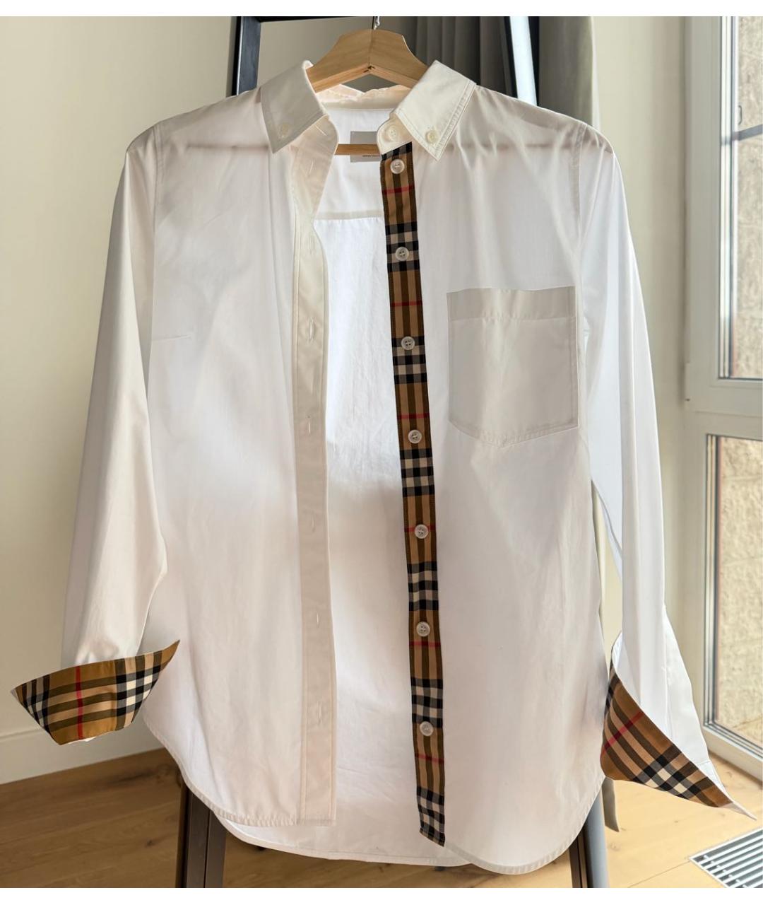 BURBERRY Белая хлопковая рубашка, фото 7