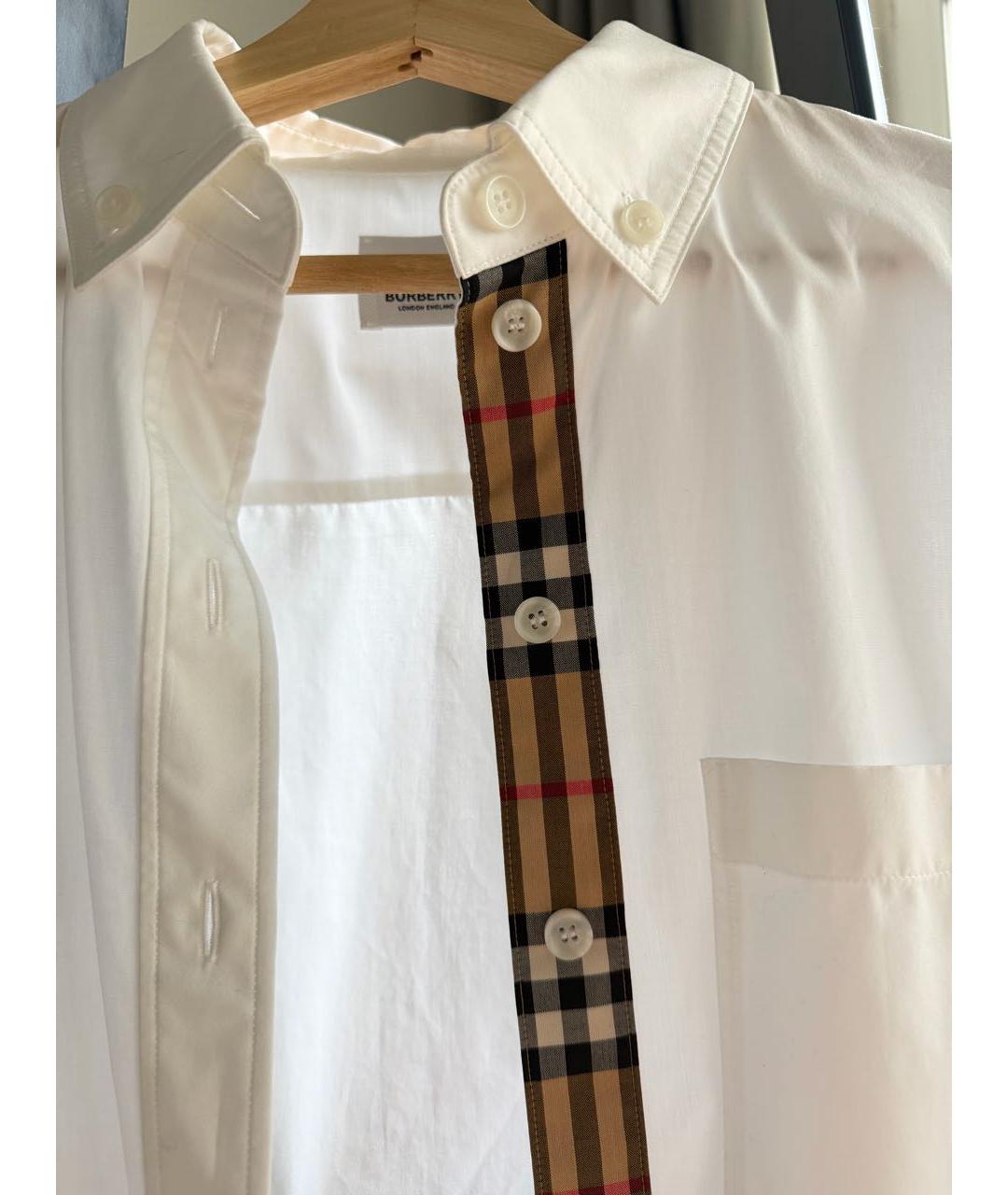 BURBERRY Белая хлопковая рубашка, фото 3