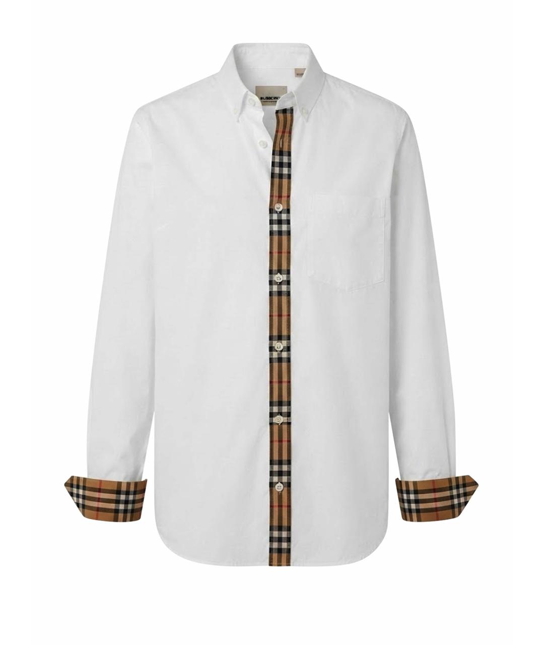 BURBERRY Белая хлопковая рубашка, фото 1