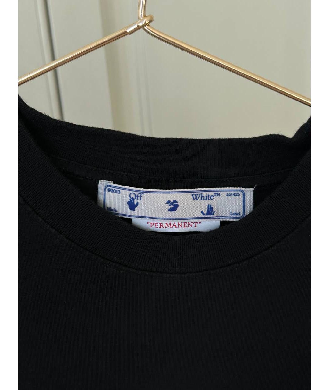 OFF-WHITE Черная хлопковая футболка, фото 3