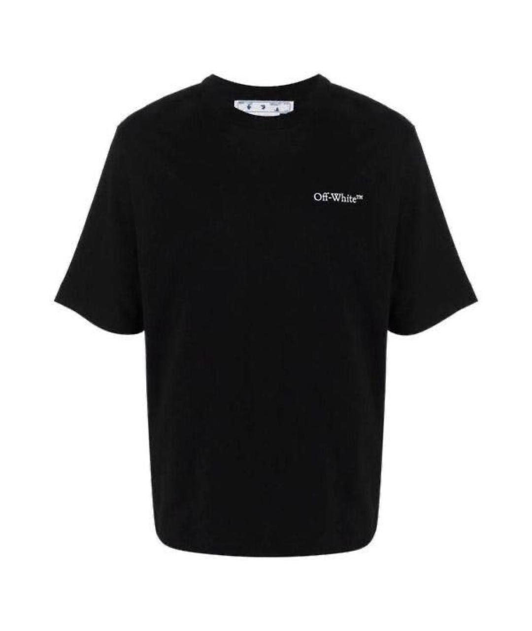 OFF-WHITE Черная хлопковая футболка, фото 1